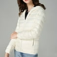 thumbnail image 2 of Lixiuxyad Packable Down Jacket for Women Lightweight Winter Down Jackets Slim Fit Hooded Coat Zipper Warm Jacket with Hood White, 2 of 3