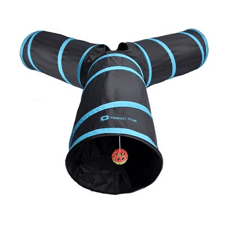 Gray Cat Tunnel - Downtown Pet Supply Collapsible 3-Way Tunnel Cat Toy