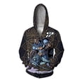thumbnail image 2 of Sudaderas de otoño para hombre Sudadera con capucha con estampado de arquero y caballero acorazado Sudadera con capucha de moda y versátil Sudadera con capucha con cremallera, 2 of 4