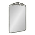 thumbnail image 1 of Kate and Laurel Laubry Vintage Metal Rounded Rectangle Mirror, 20 x 30, Silver, Traditional Antique Ornate Round Rectangular Mirror with Detailed Crown Accent and Slim Frame, 1 of 7