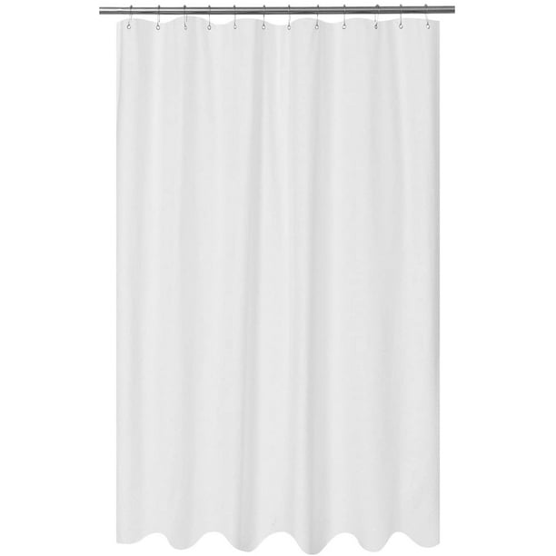 Fabricmcc Fabric Extra Long Shower Curtain Liner 84 Inches Length Soft Lightweight Washable And Water Repellent White Com Shower Curtain Liner 84 Inches, Extra Wide Cloth Shower Curtain Liner
