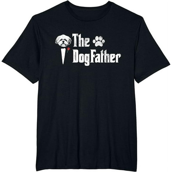 The Dogfather Shih Tzu Dog Dad Tshirt Father's Day Gift