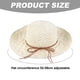 thumbnail image 2 of Sombrero de paja ajustable con circunferencia de 52 a 58 cm para mujer, para exteriores, con lazo grande, para playa y parasol, 2 of 5