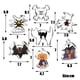 thumbnail image 2 of Juego de moldes de acero inoxidable para galletas de Halloween, 7 Uds., para hacer calabaza, fantasma, bruja, gato, murciélago, molde para galletas, 2 of 5
