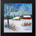 thumbnail image 2 of Mark, Sharon 12x12 Black Modern Framed Museum Art Print Titled - Snow Drift, 2 of 5
