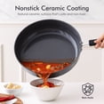 thumbnail image 3 of SENSARTE Ceramic Nonstick Deep Frying Pan Skillet, 5 QT Nonstick Omelette Pan with Lid, Induction Cookware Chef's Pan with Heat-Resistant Handle, Dishwasher Safe, Gray, 3 of 10