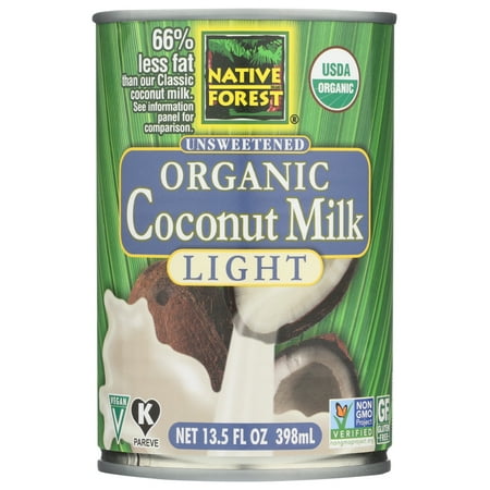 Native Forest Organic Light Milk, Coconut, 13.5 Fl Oz, Pack Of