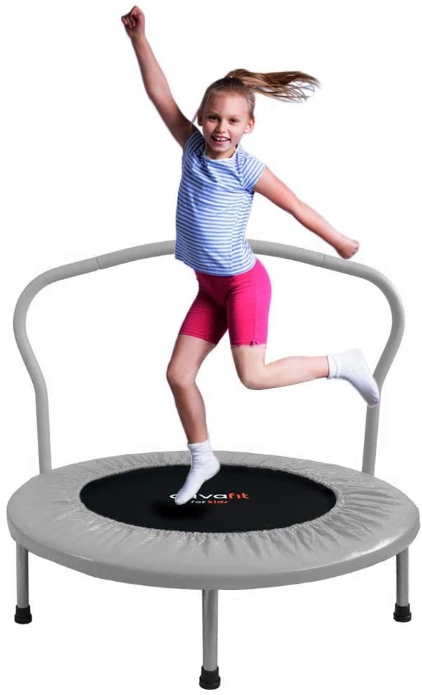 ATIVAFIT 36-Inch Folding Trampoline Mini Rebounder&nbsp;,Suitable for Indoor and Outdoor use, for Two Kids with safty Padded Cover