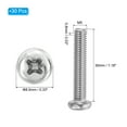 thumbnail image 2 of Uxcell Phillips Pan Head Screws, 30 Pack M5-0.8 x 30mm 304 Stainless Steel 18-8 Full Thread Pan Head Machine, 2 of 7