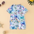 thumbnail image 2 of UAYOTSE Toddler Boys Sun Swimsuit Animal World Floral Print Zipper Short Sleeve Childrens Swimsuit,Sizes 12-18 Months, 2 of 4
