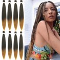 thumbnail image 1 of Callia Extensión de cabello trenzado preestirado de 32 pulgadas, 8 paquetes de cabello trenzado con textura Yaki suave, extensión de cabello sintético preestirado con ajuste de agua caliente (32 pulga, 1 of 5