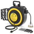 thumbnail image 1 of Carrete de cable de extensión retráctil CRST de 50 pies con mango 1625 W, 1 of 8