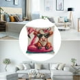 thumbnail image 3 of Cow sunglasses flamingo Linen toss pillowcase Decoration pillowcase Gift preferred 24x24" Cushion cover 2 set Sofa pillowcase Sofa bedroom living room car, 3 of 8