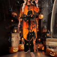 thumbnail image 2 of Two Piece Sets For Women Halloween 3/4 Sleeve Print Fall Outfits Casual Crew Neck Shirts And Pants Lounge Sets Halloween Vacation Travel Outfits, 2 of 5