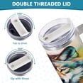 thumbnail image 5 of SKYSONIC 40oz Tumbler with Handle and Straw Lid Double Stainless Steel Vacuum Insulated Travel Mug for Hot Cold Water,Wolf, 5 of 7