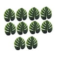 thumbnail image 3 of Paquete de 10 hojas de palma artificiales, plantas artificiales, hojas tropicales, realistas L, 3 of 9