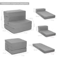thumbnail image 4 of Sofá Cama Individual Onof SCI Plegable 2 en 1 Cama Portátil Color Gris, 4 of 5
