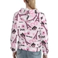 thumbnail image 7 of Lsque Eiffel Tower and Butterflies Pattern Casual Women's Hoodie,Hooded Sweatshirt with Kangaroo Pocket,Pullover Hoodie with Eye-catching Drawstrings-Large, 7 of 7