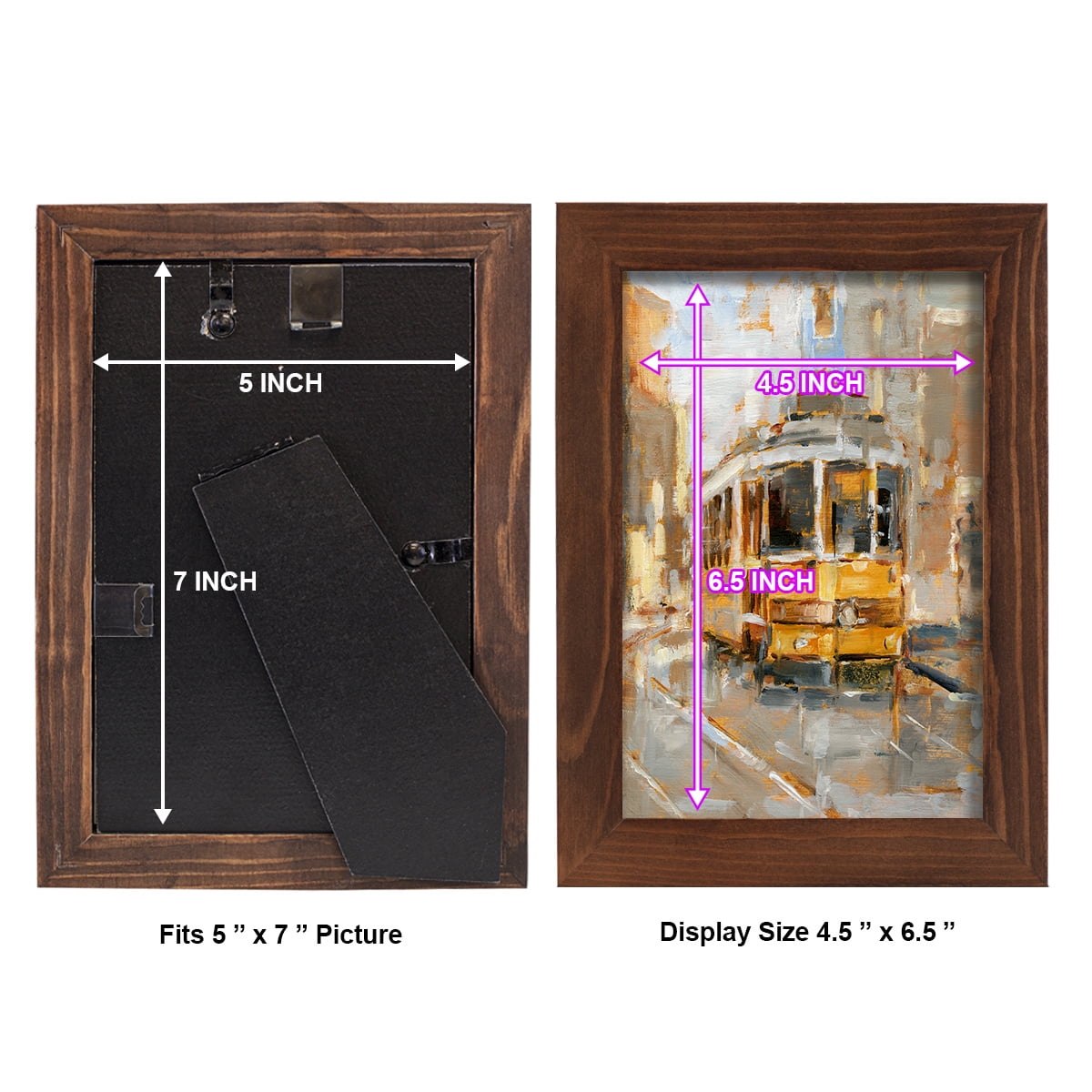 Day Trolley II - Framed Print w/glass - Chestnut