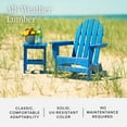 thumbnail image 5 of DuroGreen Folding Adirondack Chair Set Made With All-Weather Tangent Lumber, 2 Chairs, 1 Side Table, Oversized, High End Patio Furniture for Porch, Lawn, Deck, No Maintenance, USA Made, Royal Blue, 5 of 8