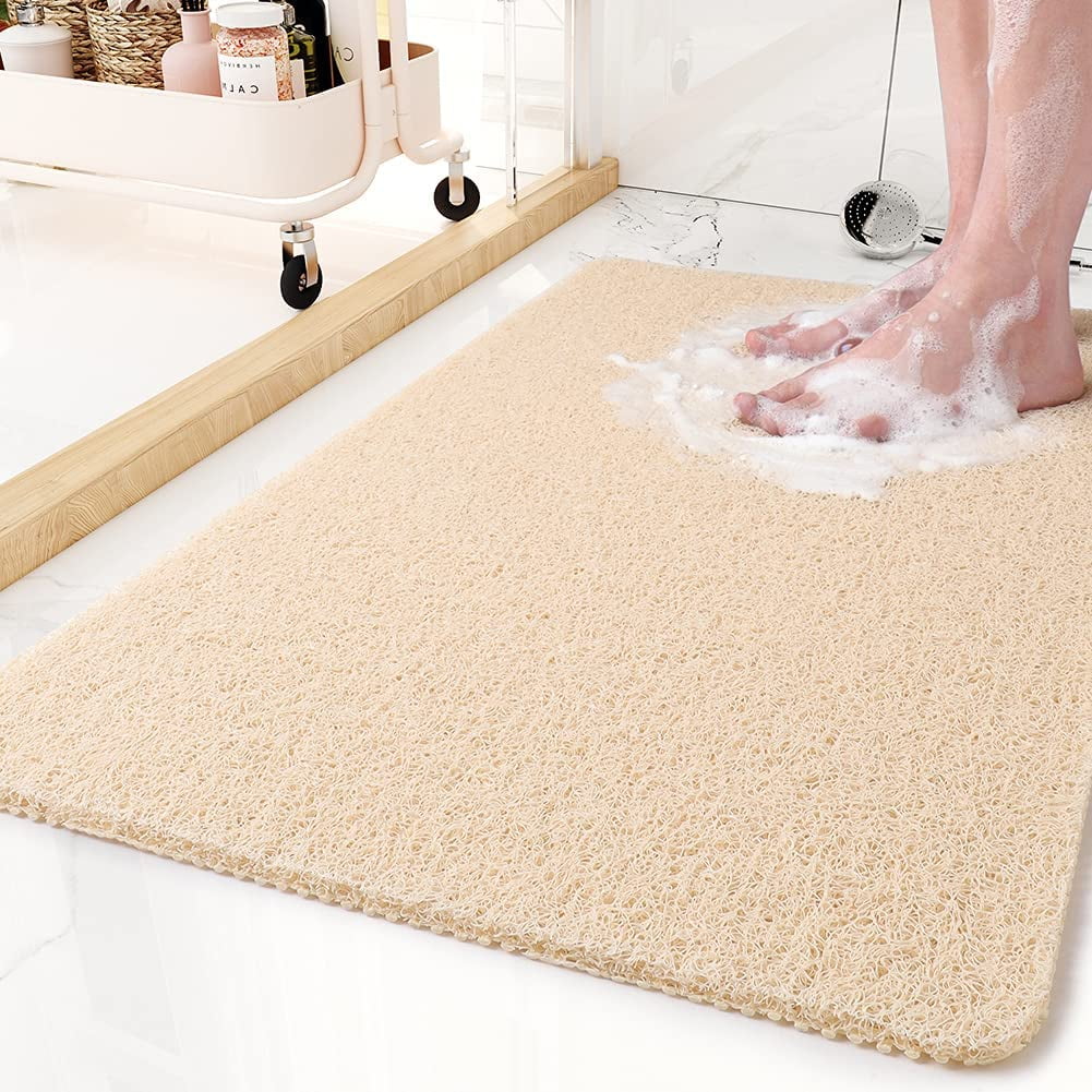SIXHOME Shower Mat Non Slip Bath Mat for Tub 14x27 Shower Mats for  Bathtub Machine Washable Bathtub Mat with Suction Cups and Drain Holes  Woven