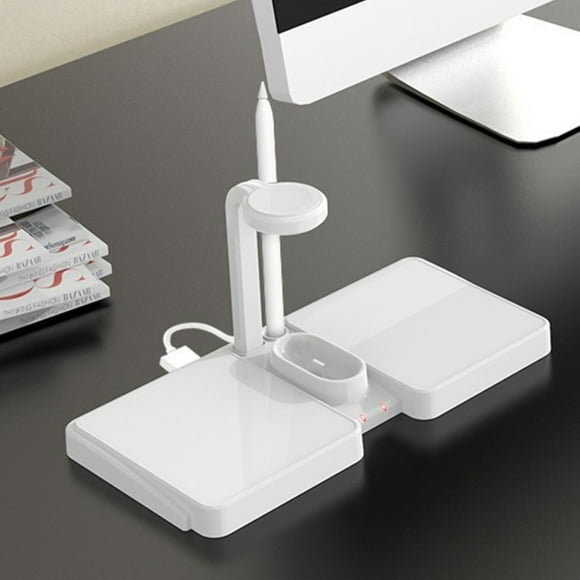 EGNMCR Wireless Charging Station 4 In 1 Charging Station For Multiple Devices 10W Wireless Charger Stand Compatible With IOS/Android, Gift