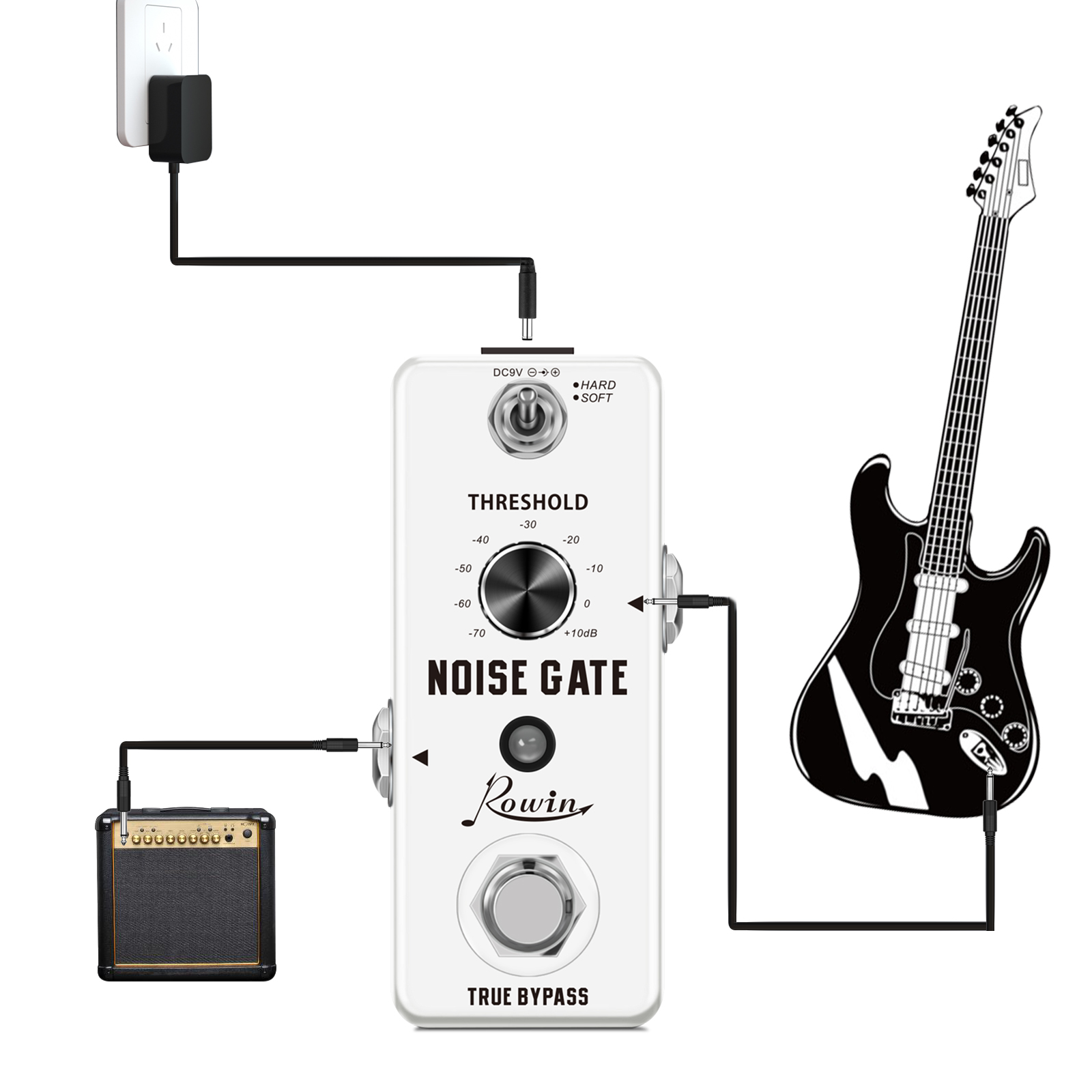 Rowin　Killer　Noise　Noise　Elecetric　with　Gate　Suppressor　Pedal,　Guitar　for　Effect　Models　LEF-319　Guitar　Bass