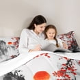 thumbnail image 5 of Castle Fairy Cherry Blossom Full Size Comforter Sets,Watercolor Scenery Bedding Sets, 5 of 8