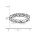 thumbnail image 3 of Bague Coeur en Argent Sterling Poli Entrelacé (4.5mm), 3 of 4