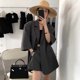 thumbnail image 4 of Recién llegado, elegante, de alta calidad, con sentido del estilo, traje profesional de calle frito, pantalones cortos de pierna ancha, traje de dos piezas para mujer de verano, 4 of 5