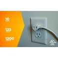 Woods 15 Ft Indoor Extension Cord with Remote On/Off Switch, White