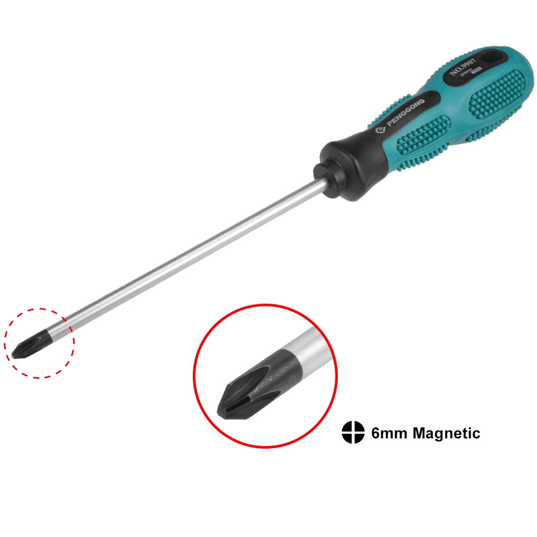 Unique Bargains Phillips Screwdriver Round Shaft Non Slip Comfortable Handle 6 Inch