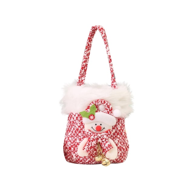 SIfdSeng Snack Container Bag Christmas Eve Portable Bag Candy Bag An Fruit Packaging Reusable Snack Bags Alternative Snack Containers 2 Compartment