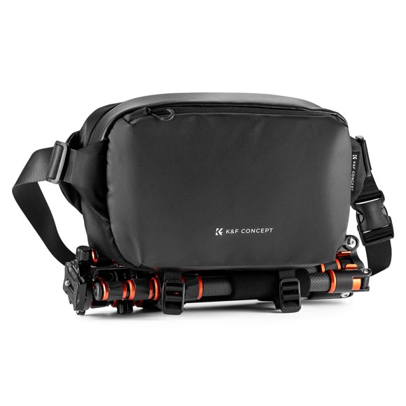 K&F Concept 2 in 1 Sling Bag Everyday Shoulder Bag & Multifunction Photography Crossbody Camera DSLR Backpack Portable Bag Black