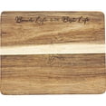 thumbnail image 5 of Pavilion Gift Company Beach Best Life Starfish 7 x 9 Inch Cutting Cheese Board, Set Of 4 Forks With Debossed Text, 9", Brown, 5 of 9