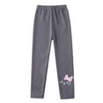 thumbnail image 4 of Zshosam Leggings for Baby Girls Girls Flare Leggings Kids Bell Bottom High Waisted Dance Yoga Flared Pants Size 6T 7T,(Dark Gray 6-7 Years), 4 of 4