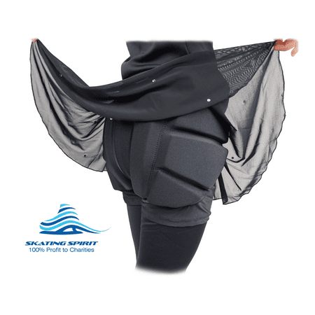 

Padded Shorts Protective Crash Pants Tailbone Hip Butt Pad Built-in Mash Skirt Ice Figure Skating Roller Skating Snowboarding