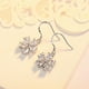 thumbnail image 3 of ER Pendientes de flor de circón de cristal de cobre blanco puro para mujer, pendientes largos y simples brillar Electrónica, 3 of 5
