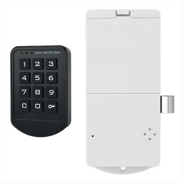 Cerradura Eléctrica Inteligente con Llave y Contraseña para Cajón de Armario, Totalmente Automática. Cerradura Electrónica Digital con Botón para Taquilla.