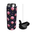 thumbnail image 2 of Honeii Cartoon Donut Planets Print 18 oz Insulated Water Bottle with Straw Lid, Stainless Steel Sports Water Bottles, Double Walled Vacuum, Leak Proof, 2 of 8