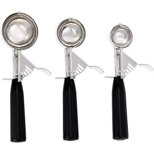 Cookie Scoop Set of 3,Ice Cream Scoop Set of 3,Stainless Steel Ice Cream Scoop with Trigger Cookie Scoop Set of 3,Ice Cream Scoop Set of 3,Stainless Steel Ice Cream Scoop with Trigger