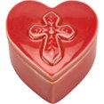 Stonebriar Collection Ceramic Heart Shaped Cross Trinket Box - Walmart.com