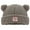Coffee, variant on Popular Plush Skull Hat Windproof Warm Bear Ear Hat for Men Women Unisex