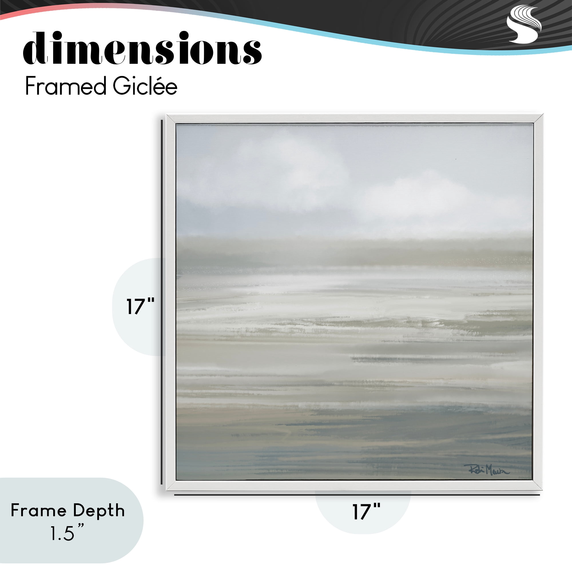 Stupell Industries Mid Afternoon Landscape White Framed Giclee Art, design by Robin Maria