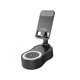 thumbnail image 3 of Soporte para teléfono,Soporte para teléfono con altavoz plegable,Soporte para teléfono móvil con sonido estéreo y diseño antideslizante,Soporte para teléfono con rotación de 360 Negro, 3 of 9