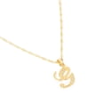 thumbnail image 1 of Dije Inicial Letra G con Zirconias y Cadena Chapa Oro 18K Ametrinaa MPDC0004-G, 1 of 5