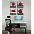 thumbnail image 5 of Living Room Wall Decor Red Tree Black and White Wall Art Nature Scenery Paintings Canvas Prints Modern Home Office Bedroom Artwork Decorations Red Bathroom Accessories Framed 12" H X 12" W X 4, 5 of 6