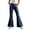 Dark Blue, variant on MuXiKeJi Clothes Girls Plaid Flare Pants High Waist Relax Fit Active Dance Bell Bottoms with Pockets School Uniform Pants for Kids 15-16 Years