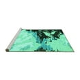 thumbnail image 2 of Ahgly Company Machine Washable Indoor Rectangle Abstract Turquoise Blue Modern Area Rugs, 3' x 5', 2 of 4