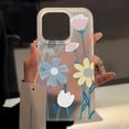 thumbnail image 3 of Funda de teléfono de lujo con flores de loto para iPhone 11, 15 Plus, 16, 14 Pro Max, 12, 13 Mini, 15Pro, funda con bonita estética floral, 3 of 5